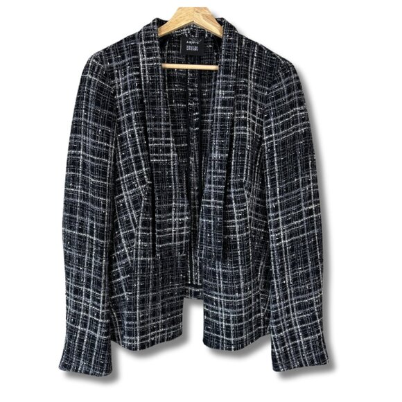 Akris Jackets & Blazers - Akris Bergdorf Goodman Plaid Print Blazer Tweed Wool Silk Women's Size 14